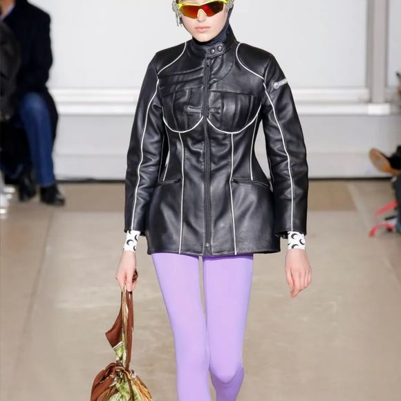 Marine Serre runway biker jacket M BNWOT - Picture 2 of 13